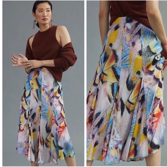 Anthropologie Multi color midi skirt, NWT, size 4 - Picture 1 of 9